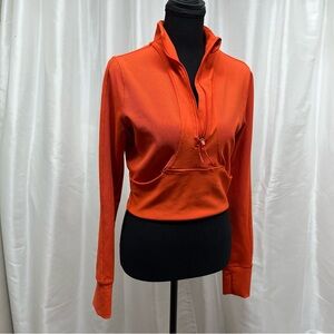 90 Degree by Reflex Performance 1/2 Zip Cropped Long Sleeve Pullover Sz med